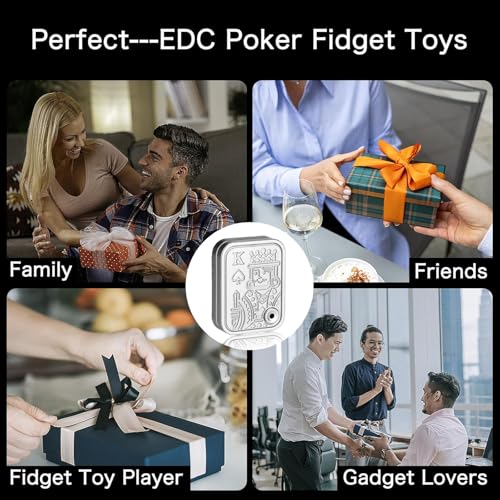 Image of Stress Relief Fidget Slider for Adults, Portable Anxiety Relief Desk Toy, Smooth Sliding Poker Hands Decompression Gadget for Office Focus, Travel and Commuting