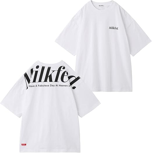 Amazon | [ミルクフェド] Tシャツ BIG BACK LOGO WIDE S/S TEE
