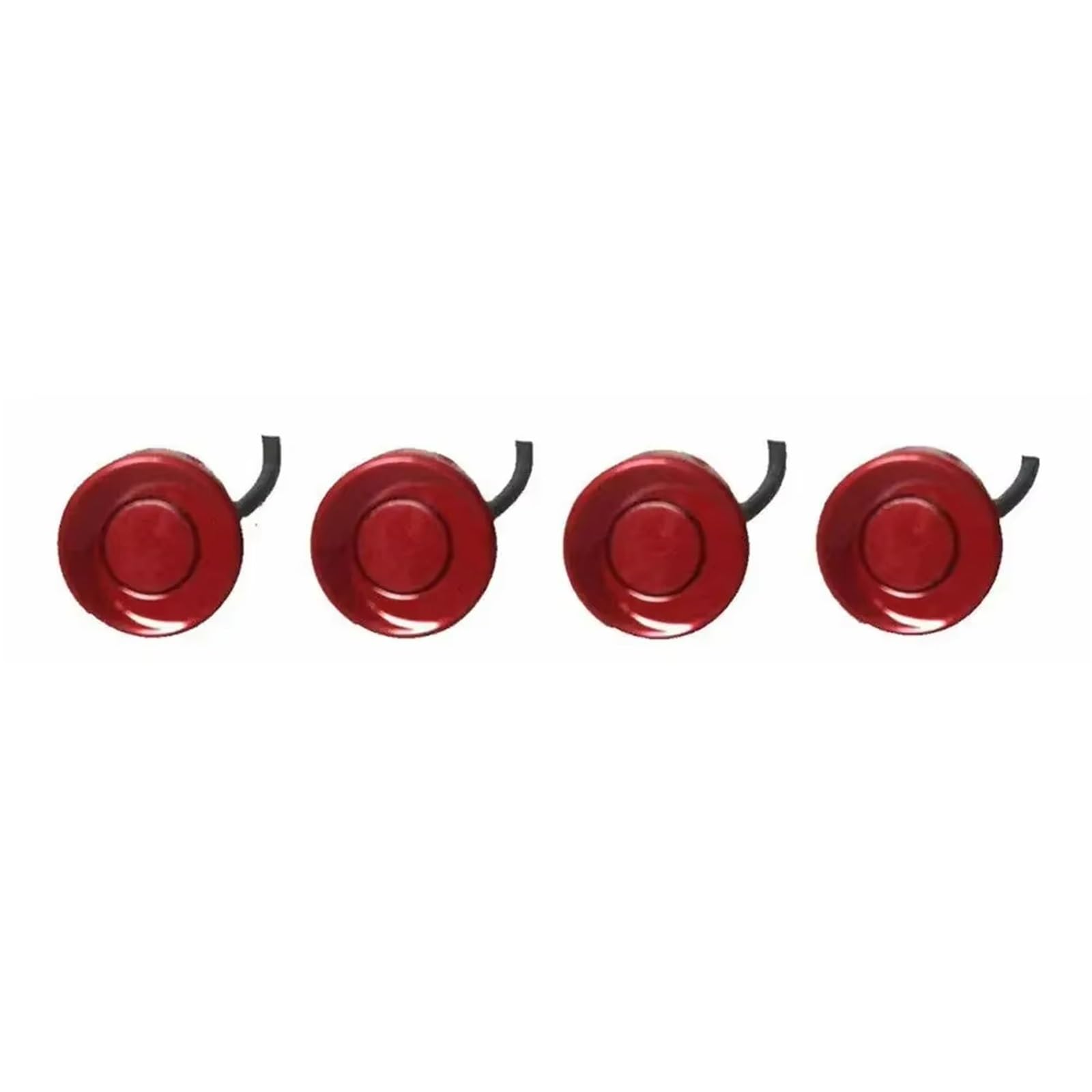 Radar de Recul Ensemble De Capteurs De Stationnement Sans Fil Avec Écran LCD 4 Sondes Radar Alarme Sonore 65 DB Système De Détection De Stationnement De Recul(Red)