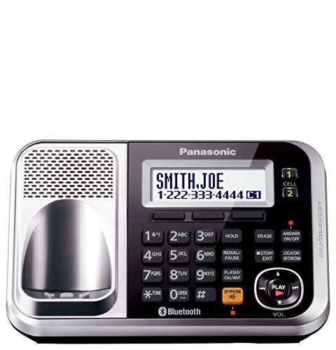 Panasonic Kx-Tg7875S Link2Cell Bluetooth Cordless Phone With Enhanced Noise Reduction & Digital Answering Machine - 5 Handsets, Black/Silver (Renewed) #TOP3