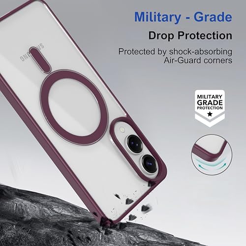 Image of Zapcase Back Case Cover for Samsung Galaxy S25 Edge | Compatible for Samsung Galaxy S25 Edge Back Cover | Scratch-Resistant | Wine Red