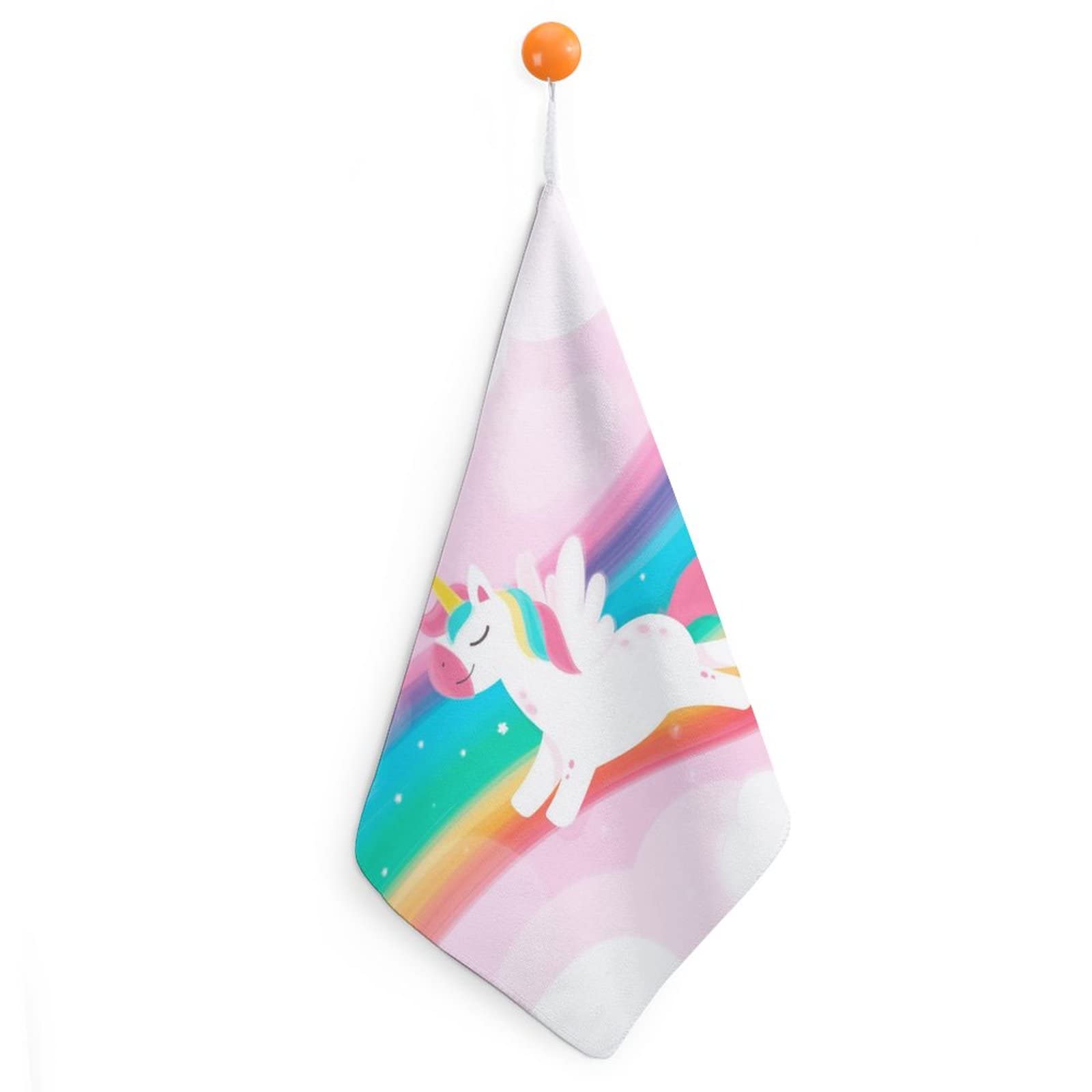 Lurnise Multi Hand Towel Rainbow Unicorn Hand Towels Dish Towel Lanyard Design For Bathroom Kitchen Sports
