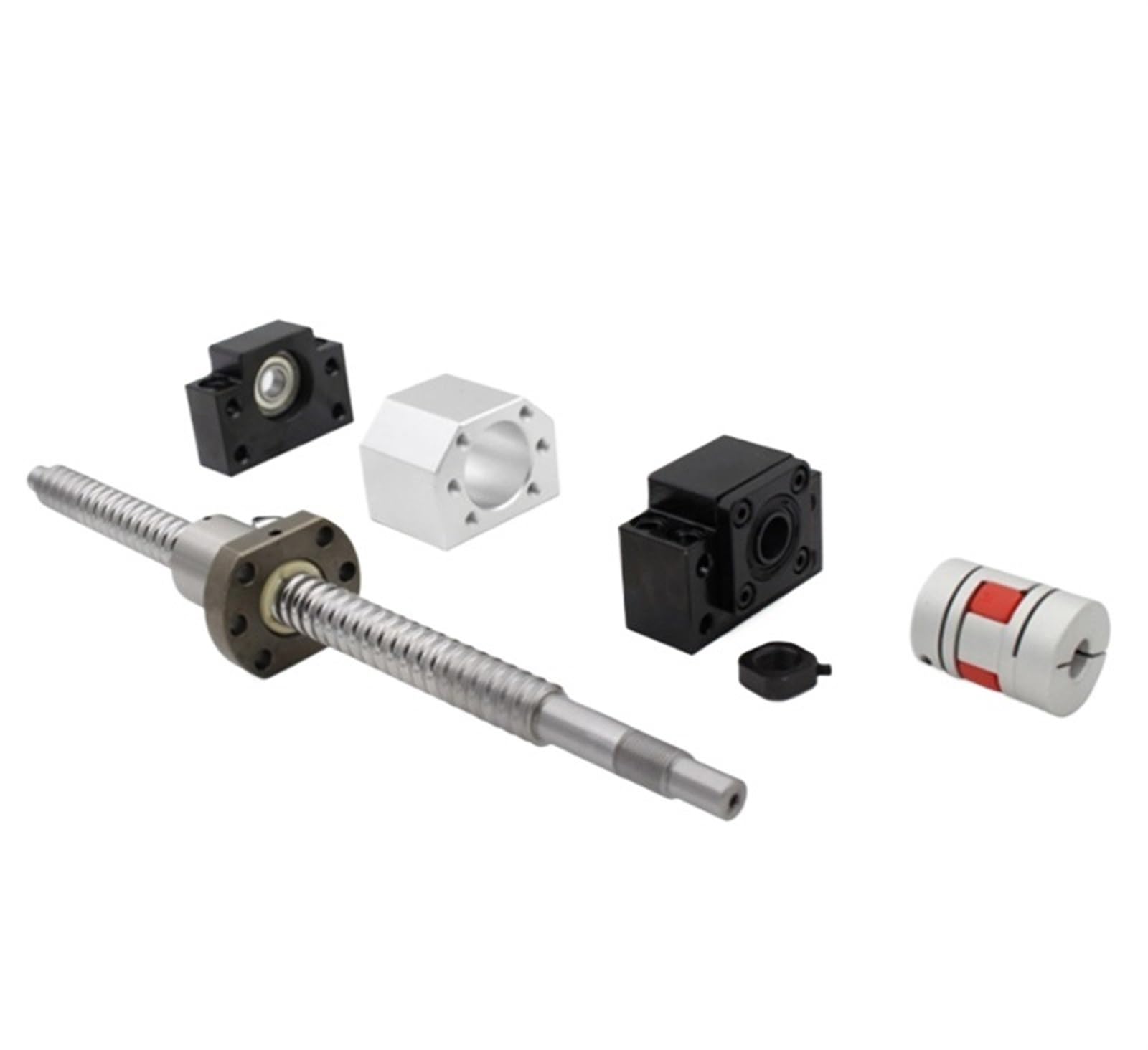 Zestaw śrub kulowych, Zestaw śrub kulowych luzu SFU1204 walcowane + wspornik BKBF10 + nakrętka, 250-1000mm(900mm)