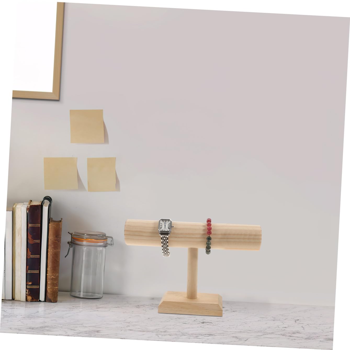 Holz Schmuckständer für Armbänder und Halsketten Schmuckaufbewahrung mit Glatten Kanten Eleganter Schmuckdisplay Halter für Uhren Vielseitig für Zuhause Schmuck Haaraccessoire