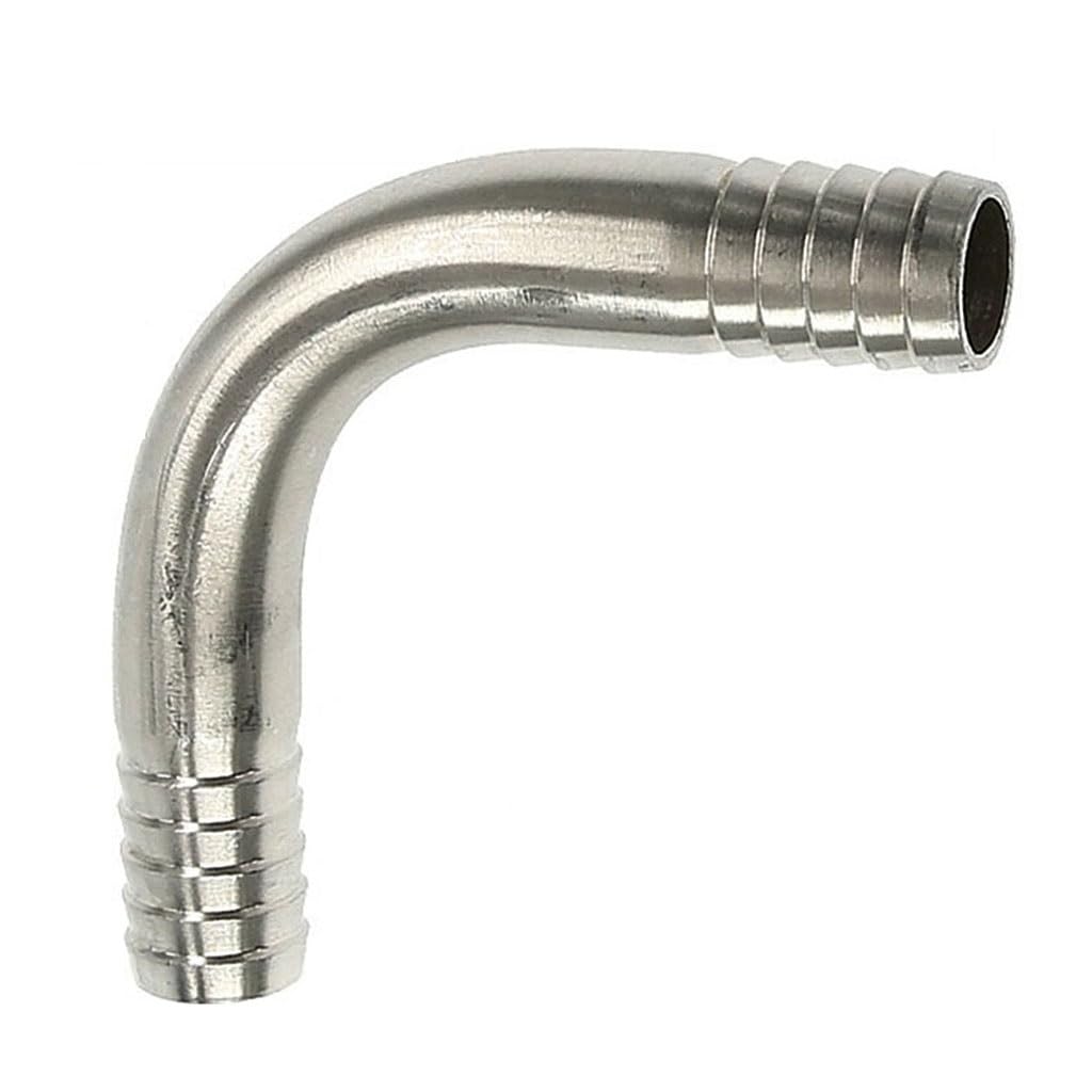 RAMBEX 1pcs 6mm 8mm 10mm 12 13 14 16 20 25mm Hose Barb 304 Stainless Steel 90 Degree Elbow Bend Hosetail Pipe Fitting Connector Water Gas Oil(14MM)