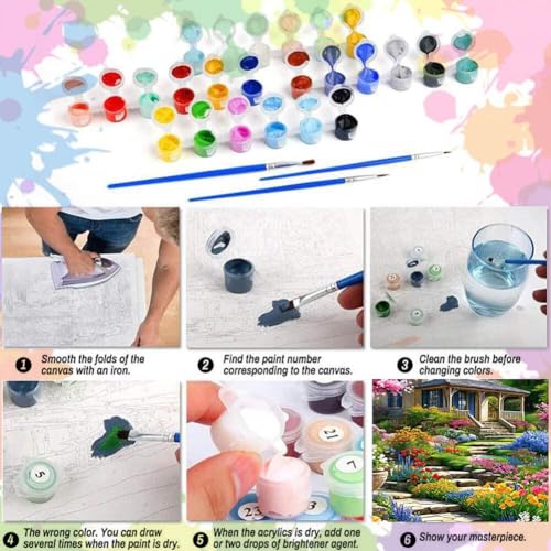 Arttoplus-Landscape-Paint-by-Numbers-Kit-for-Adults-Garden-Paint-by-Numbers-Kits-for-Adults-CanvasLandscape-Adult-Paint-by-Numbers-for-Gift-Home-Wall-Decor16x20inch