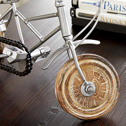 Escultura decorativa de bicicletas de metal, set de 2 piezas miniatura 2