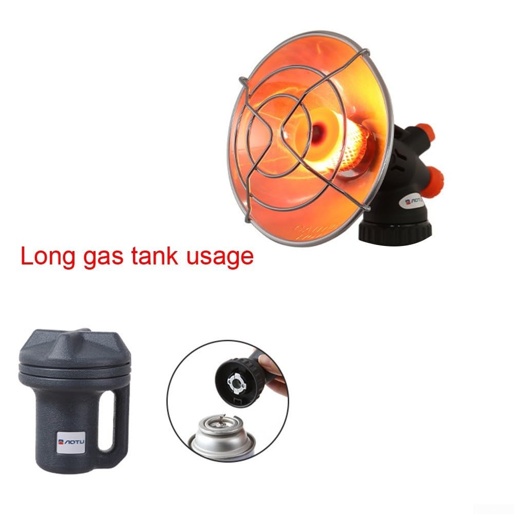 Chauffage électrique à gaz avec base pliable portable, niveaux de chaleur réglables pour le camping, la pêche et la terrasse (B)