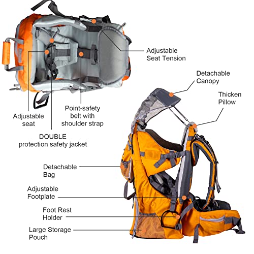 Baby-Backpack-Carrier-Safe-Toddler-Hiking-Backpack-Carrier-Camping-Child-Carriers-with-Rain-Cover-Child-Kid-Sun-Shade-Large-Storage-Insulated-Pocket-Adjustable-Padded-Child-Seat