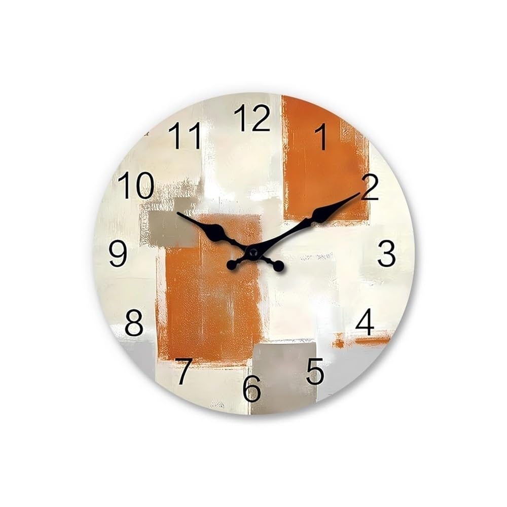 Horloge murale en bois au motif d'art moderne pour une décoration haut de gamme