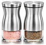 Salt and Pepper Shakers Set with Adjustable Pour Holes...