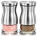 CHEFVANTAGE Salt and Pepper Shakers Set with Adjustable Pour Holes - Stainless Steel