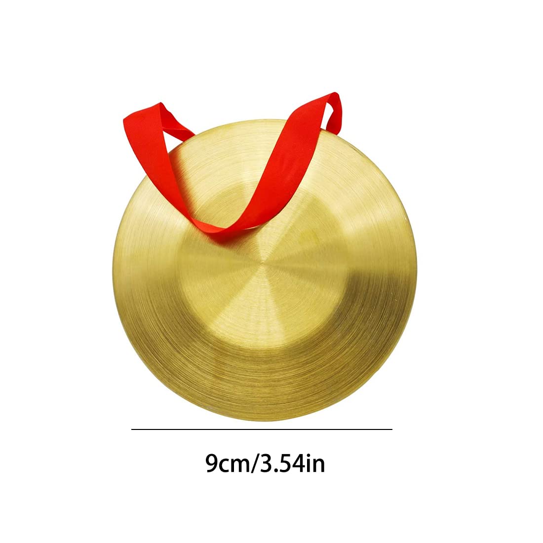 Gong Miniature 15cm Avec Maillet - Laiton, Percussion Décorative, Pour Fêtes, église