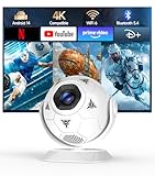 Vidéoprojecteur, Apps Intégrées & 2026 Coupe du Monde Rétroprojecteur, WiFi Mini Projecteu...