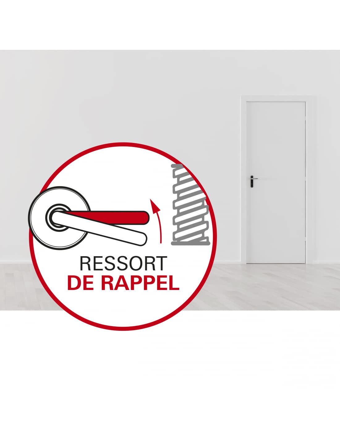 Manilla THIRARD Boston de níquel satinado para puertas interiores - Palancas de aleación - Tornillos de fijación ocultos - Eje de acero de 7 mm - Muelle de retorno