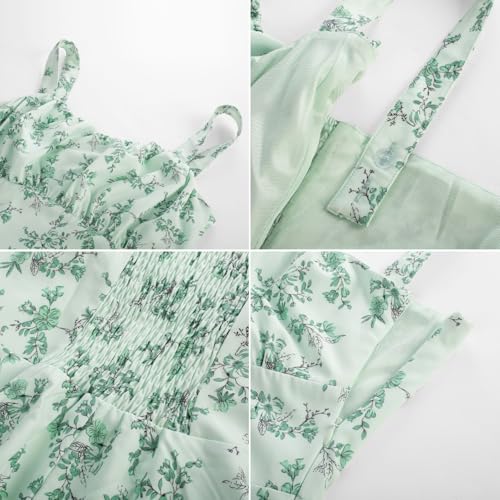 Image of Belle Poque Vintage Floral Dress for Women 2026 Summer A-line Sleeveless Flowy Midi Elegant Wedding Guest Cocktail Dress