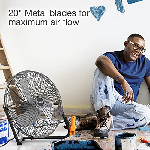 Lasko 20" Black High Velocity Wall Mount Fan with Pivoting Head - 3 Speeds, Remote Control, Ideal Wall Mount Fan or Floor Fan for Home, Garage, Attic, H20660 by Lasko - Image 3