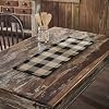 VHC Brands Runner 12×36 Cotton Dining Room Kitchen Table Runner Country Farmhouse Style Black Check Collection Rectangle 12×36 Country Black