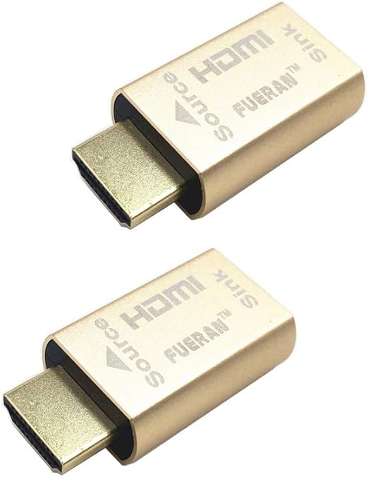 Fueran Hdmi Pass Signal Stabilizer Edid Lock Screen Mac Thunderbolt Through Ddc Edid Emulator For Use With Video Splitters Av Receiver Switches And Extenders Fit Headless 1920x1080 60hz 2pack Electronics Amazon Com