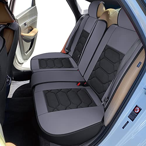 Oasis Auto Hyundai Sonata Accessories Seat Covers 2010-2025 Custom Fit Leather Cover Protector Cushion (Full Set, Gray) #TOP4