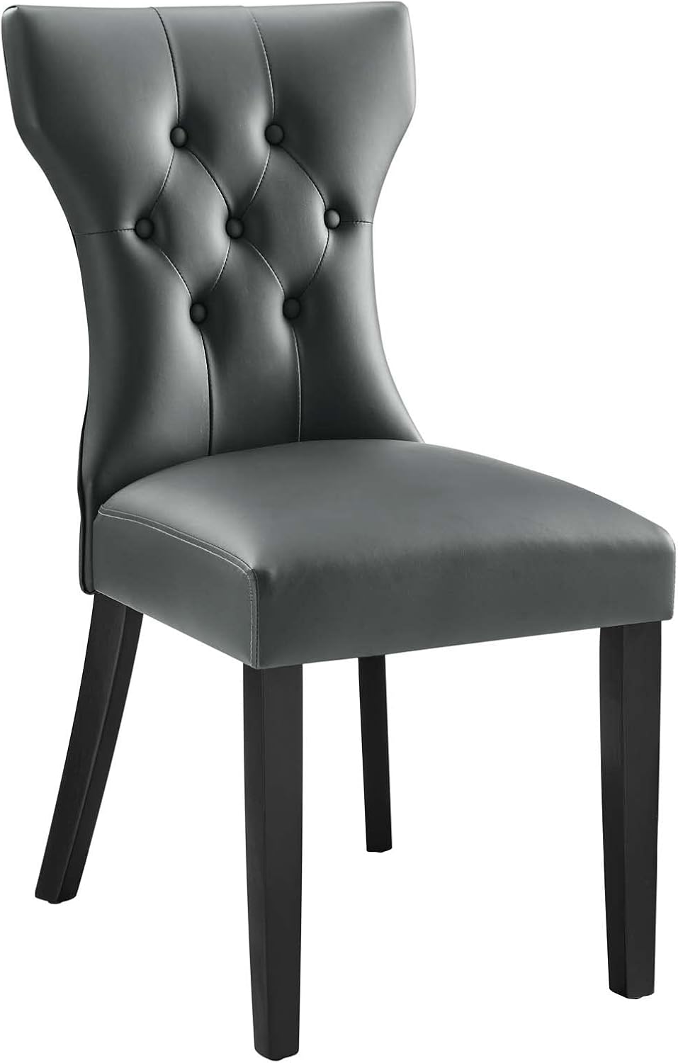 Modway EEI-812-GRY Silhouette Dining Vinyl Side Chair, Gray