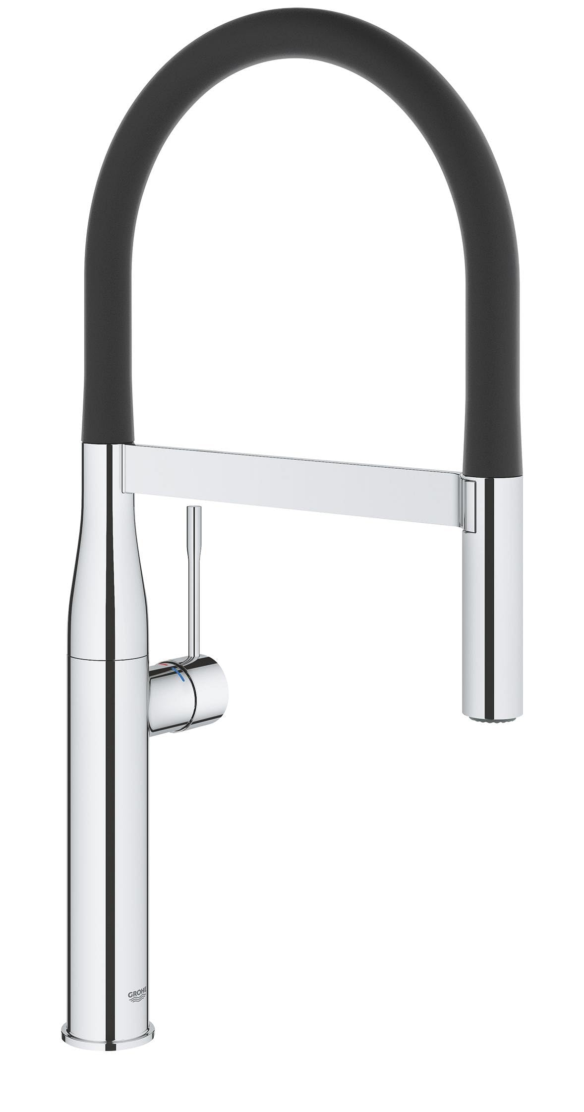 Grohe Men's Chrome Essence Professional Kitchen Tap (360° Swivel High Spout, Magnetic Docking, 2 Spray Laminar And Jet, 28 Mm Ceramic Cartridge, 3/8 Inch Tails), 30294000