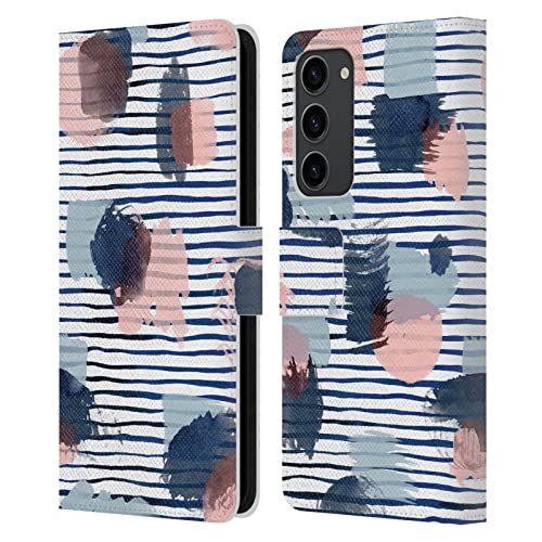 Housse cuir Galaxy S23 Plus Ninola motif bleu pour style urbain chic