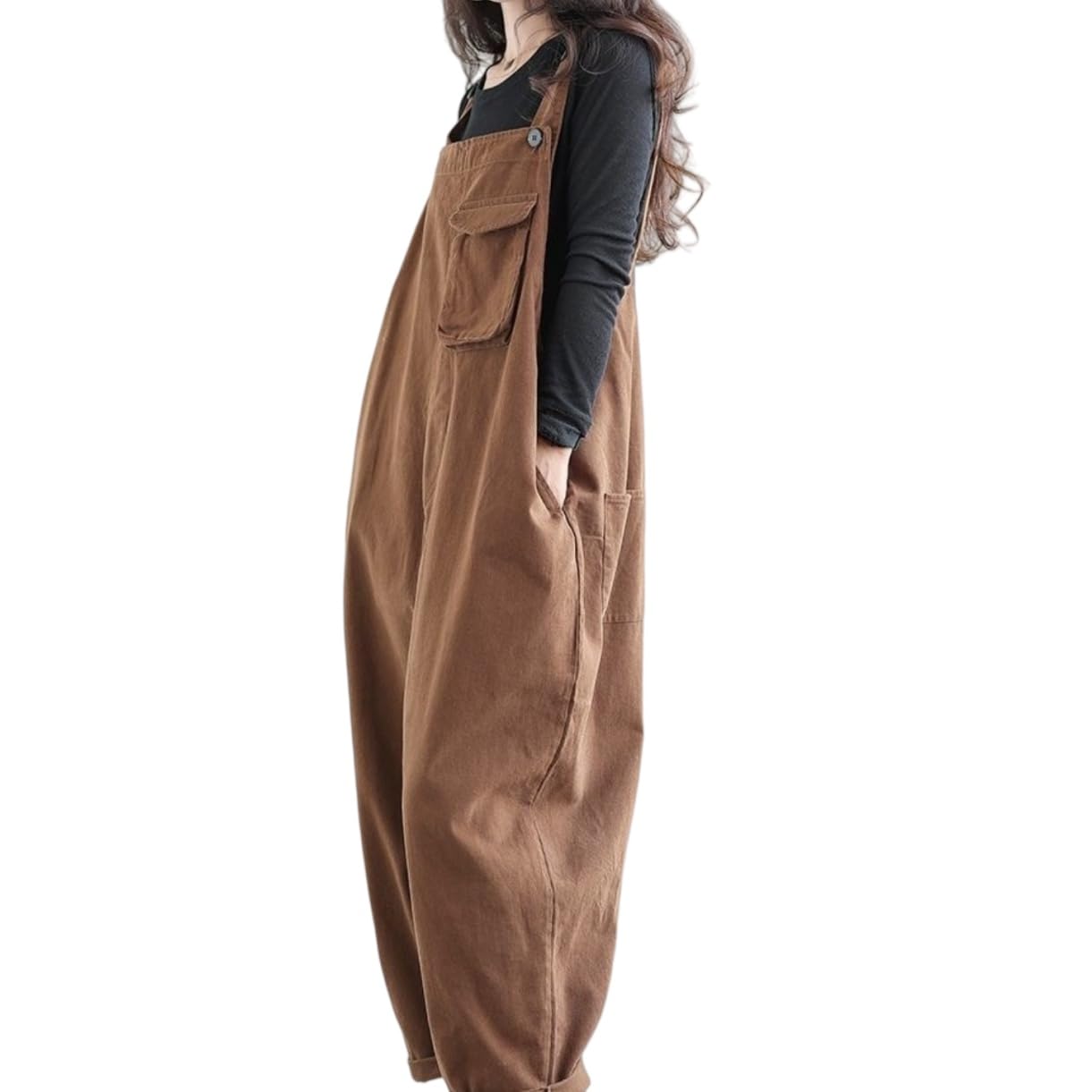 Salopette Donna Estiva,Tuta Da Donna Casual Ampia Stile Retrò Gamba Dritta Gamba Larga Pantaloni Con Spalline