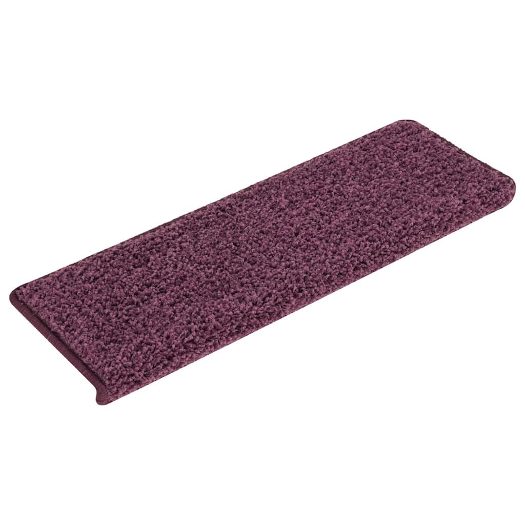 Tappetini per gradini 30 pezzi 65 x 21 cm viola scuro