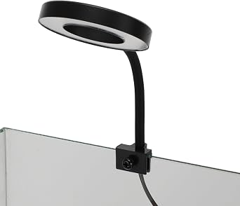 Fish Tank Light, Aquarium Light, USB Small Aquarium Light with Timer, 360 Rotate Aquarium Lamp, Black