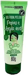 Gel Facial Peel Off de Pepino e Argila Verde, Máscara Facial com Ácido Hialurônico, 60g