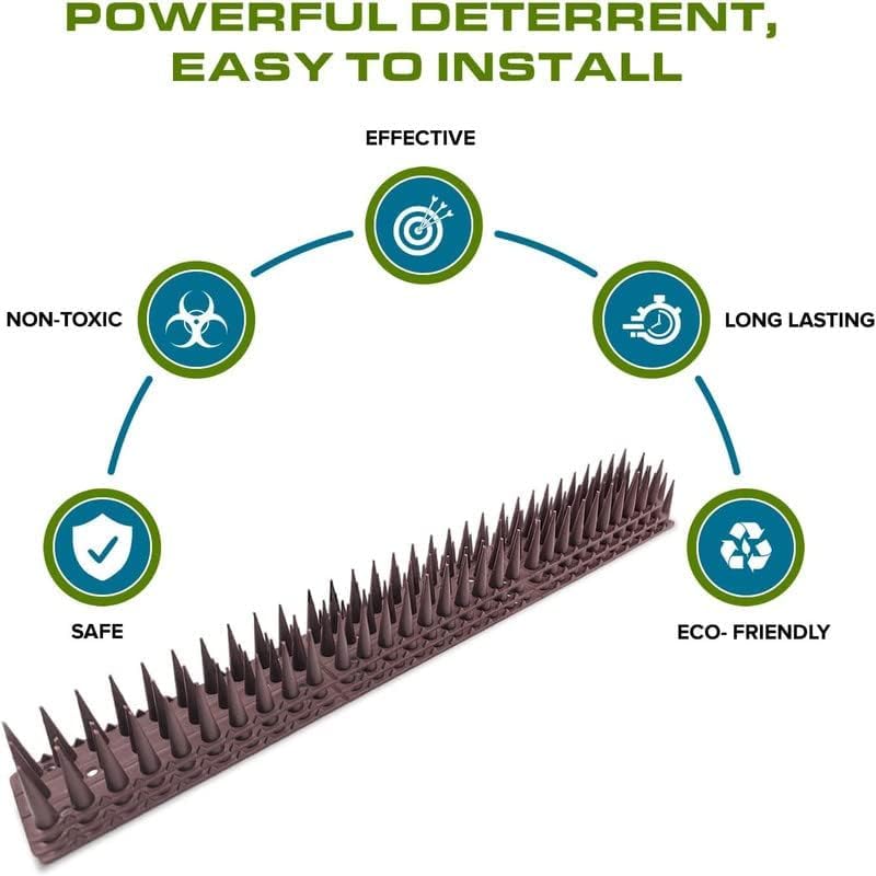Wall & Fence Spikes, Security Spikes, Stop Climbing Over Walls and Fences, Deterrent for Cats Pigeons, Birds, Squirrels - Image 2