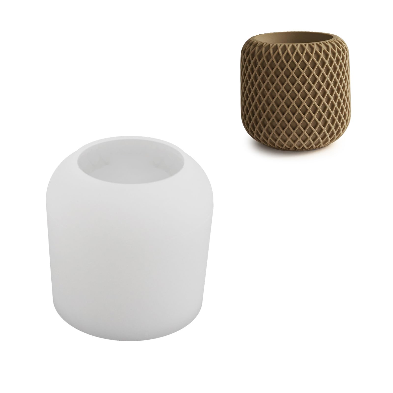 NEWFT Silicone Holder Mold Irregular Grid Storage Cup Molds Soap Plaster Concrete Flower Pots Molds Home Decor Holder Silicone