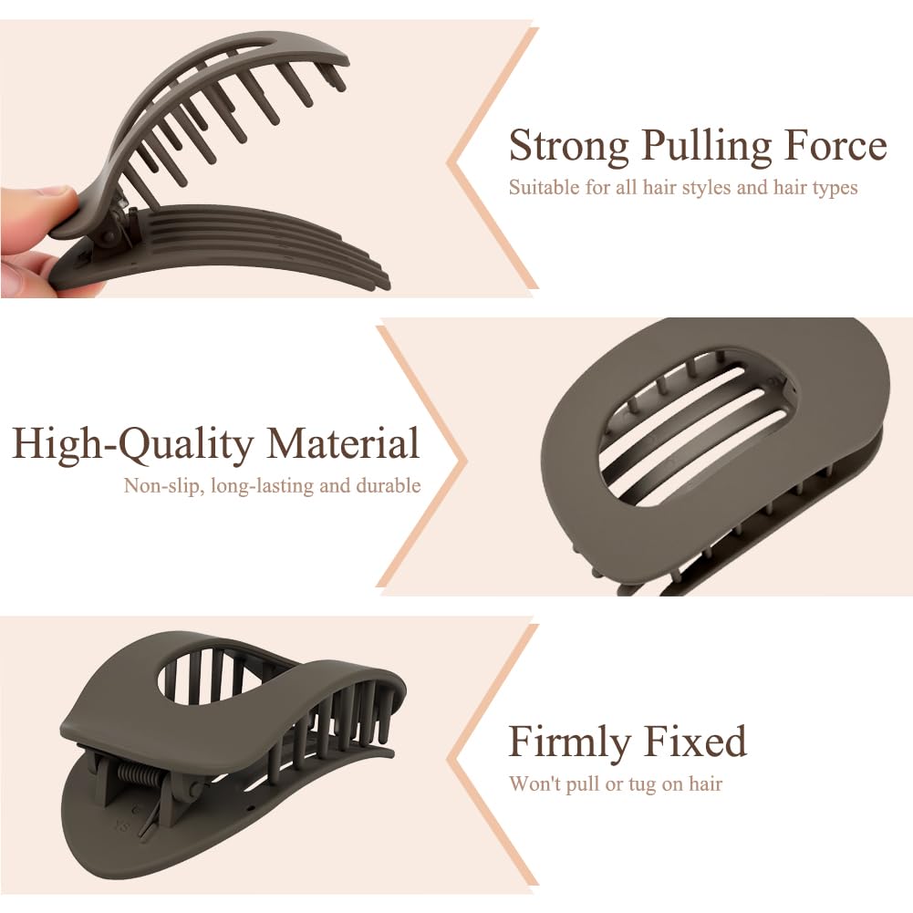 LOPHE Flat Hair Claw Clips 4 Pcs - Image 3