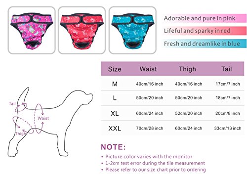Petbaba Female Dog Diapers, 3 Pcs Period Pants, Reusable Washable Cover Up Panties, Adjustable Nappies Suitable Medium To Large Women Girl In Heat Season In Xl #TOP1