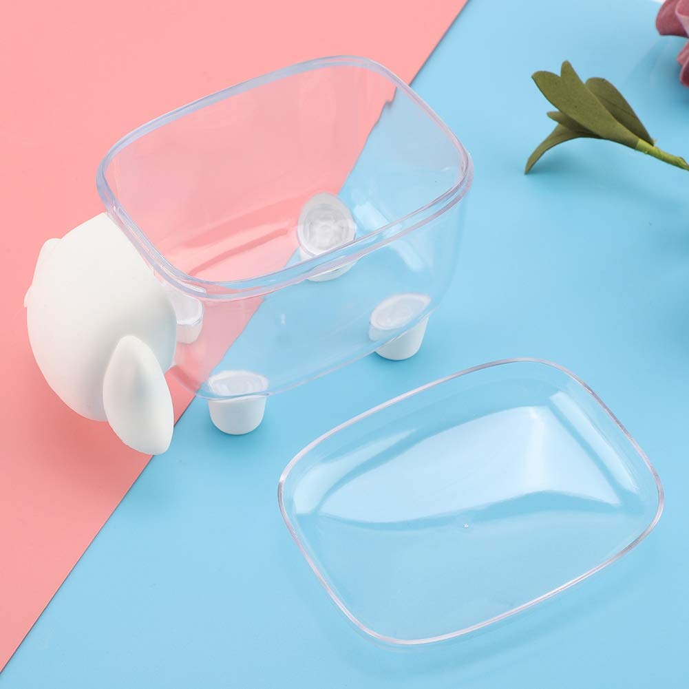 Plastikowy uchwyt na waciki w kształcie owcy Łazienka Vanity Blat Organizator do przechowywania wacików Wykałaczki waciki Opakowania wielokrotnego użytku Socialme-EU (biały)