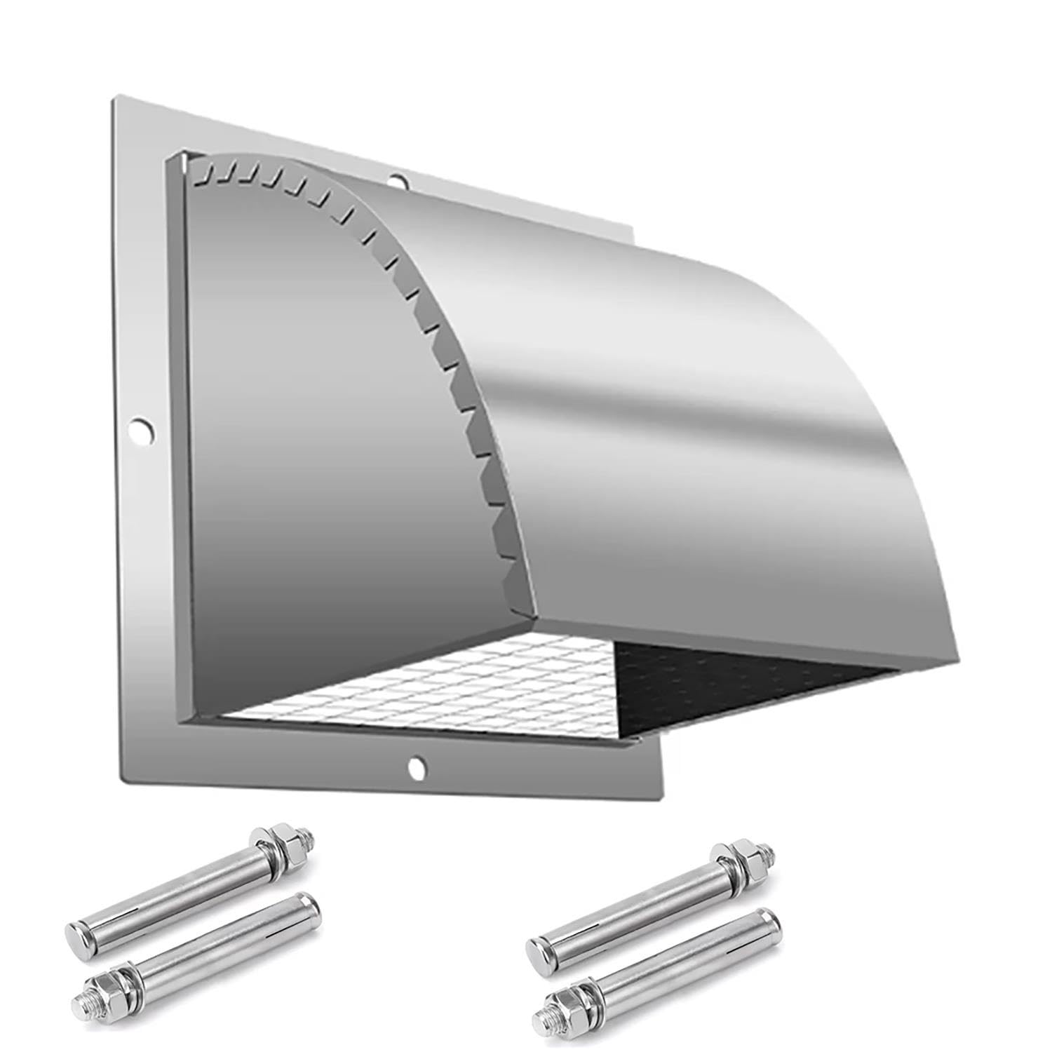 Generico Cappuccio Quadrato Ventilazione In Acciaio Inossidabile