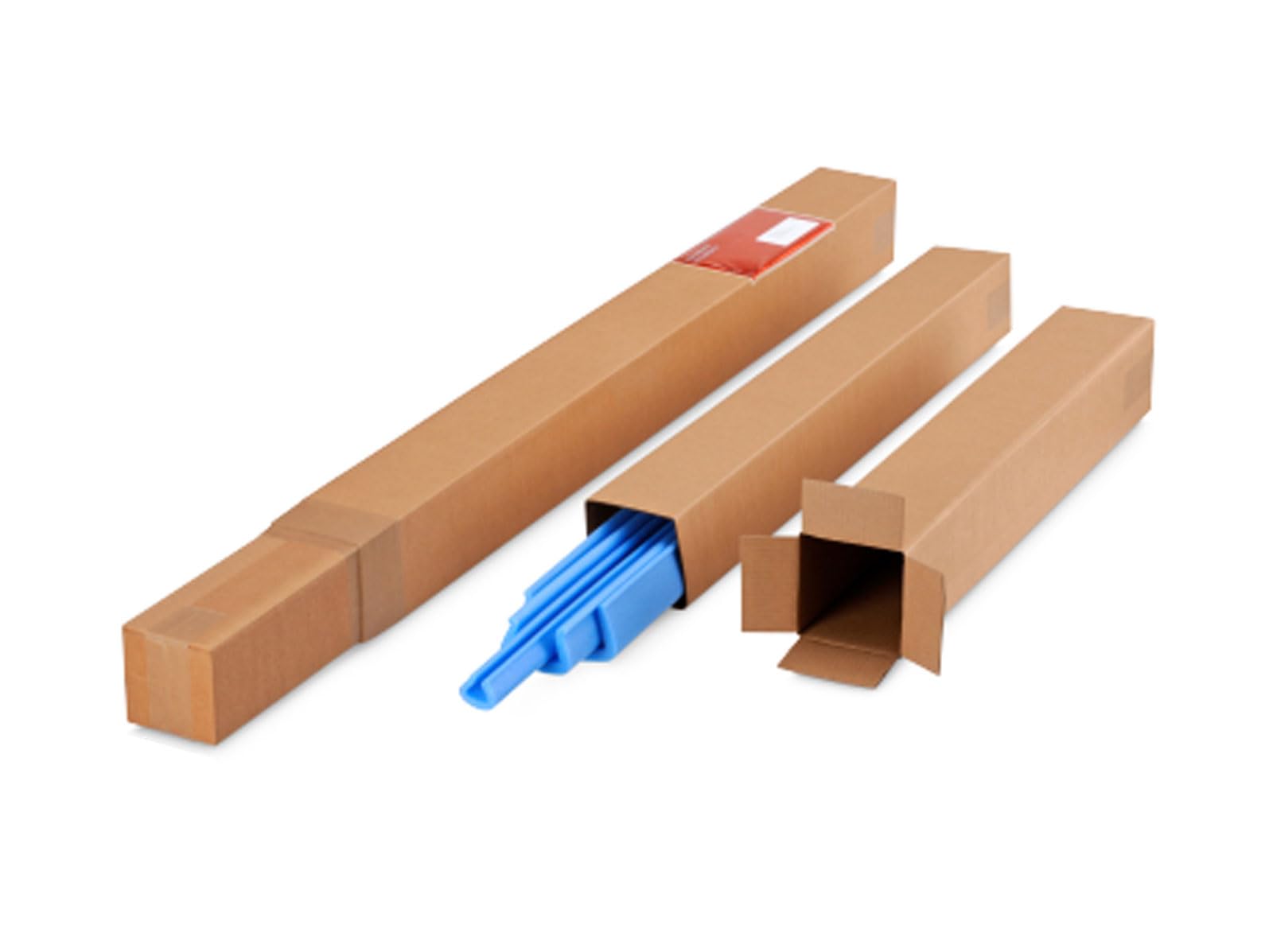 Imballaggi Point - Cajas telescópicas y de tubo - 20 x 20 x 120 cm - Cartón microrizado de doble onda para carteles, dibujos, documentos enrollados, mapas, fotografías y envíos seguros - Juego de 15
