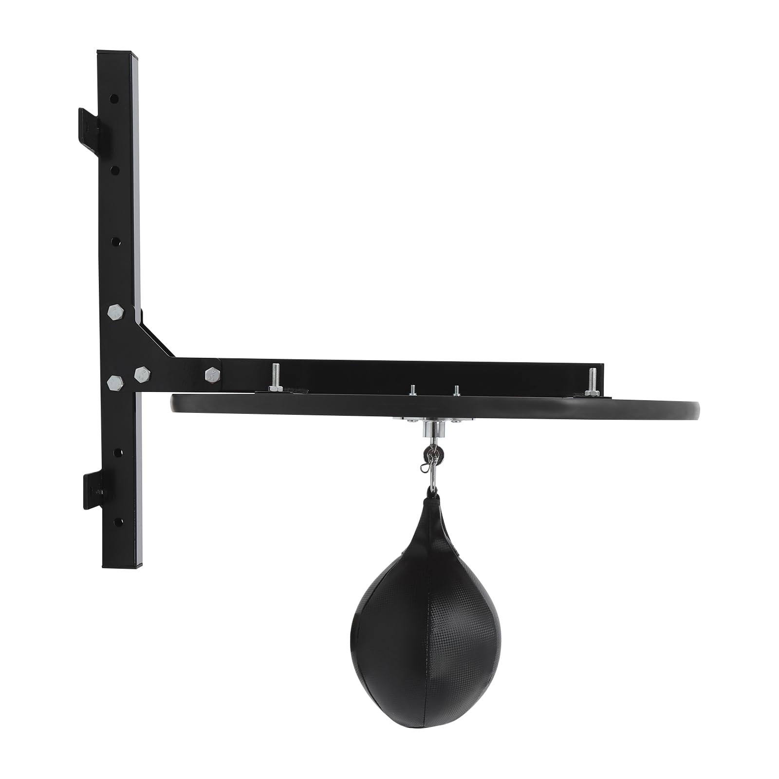 Schwarz Speed Bag Plattform, Speed Bag Plattform Kit, Heavy Duty Boxing Training Ausrüstung mit Punching Ball, für Hause Fitnessstudios Unternehmen Schulen 60 * 60cm