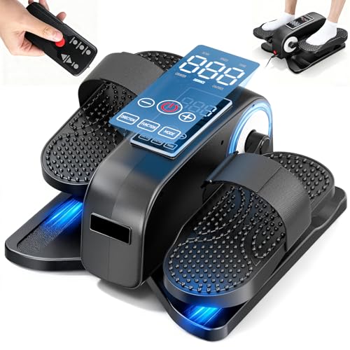 Image of Under Desk Elliptical Machine for Senior, Quiet Motorized Leg Exerciser with Smart Remote, Pedal Exerciser with Adjustable Speeds for Auto /Manual Modes, LCD Monitor, Easy to Use for Home Office