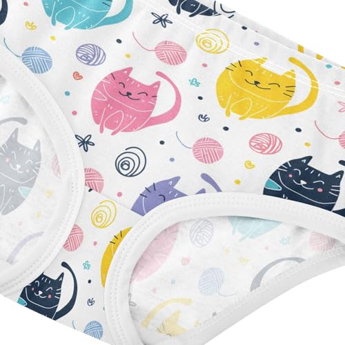 Cute Cat Yarn Toddler Girls's Underwear 2T 23021884