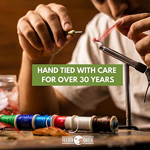 Feeder Creek 12 Dry Flies Pattern Assortment (3 Of Each), Includes Adams, Stimulator, Renegade & More, Great For Trout & Other Freshwater Fish, 3 Sizes Included (2 Of Each), 72 Flies In Total #TOP4