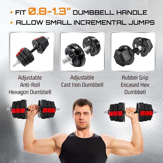 Image of Yes4All Fractional Weight Plates Set, Available In Steel And Rubber, Set of 2 /4 /6 Plates in 1.25LB, 2.5LB, or 5LB Sizes, Micro Change Plates for Dumbbell and Olympic Barbell Weightlifting