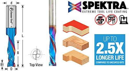 Amana Tool - 46352-K CNC Solid Carbide Spektra Extreme Tool Life Coated Mortise Compressio, 3/8 x 1-1/4 - Image 3