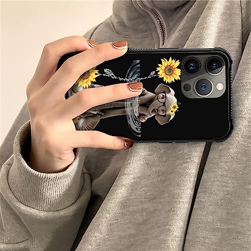 CARLOCA Compatible with iPhone 12 Mini Case,Sunflower Elephant iPhone 12 Mini Cases for,Fashion Graphic Design Shockproof Anti-Scratch Drop Protection Case for iPhone 12 Mini - image 5
