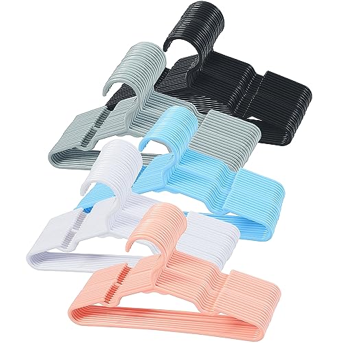 Image of 100 pcs Baby Nursery Closet Hangers,Non-Slip Laundry Infant Pant Hanger for Newborn Clothes,Ultra-Thin Child Coat Hanger for Girl Boy Toddler Kids