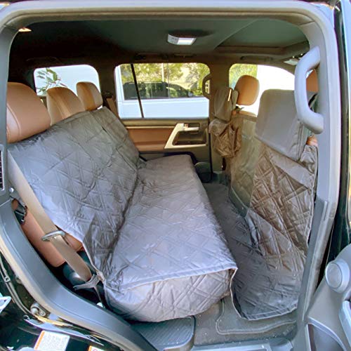 Deluxe Quilted and Padded Dog Car Back Seat Cover with Non-Slip Back Best for Car Truck and SUV - Travel with Your Pet… - Image 2