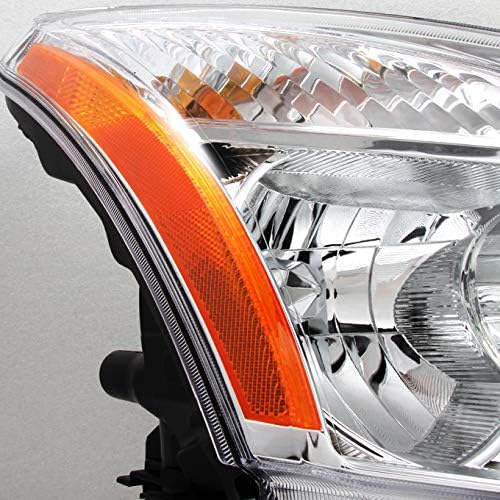 AKKON - Fits 2008-2014 Rogue SUV Halogen Type Clear Headlights Driver Left + Passenger Right Side Replacement Pair Set