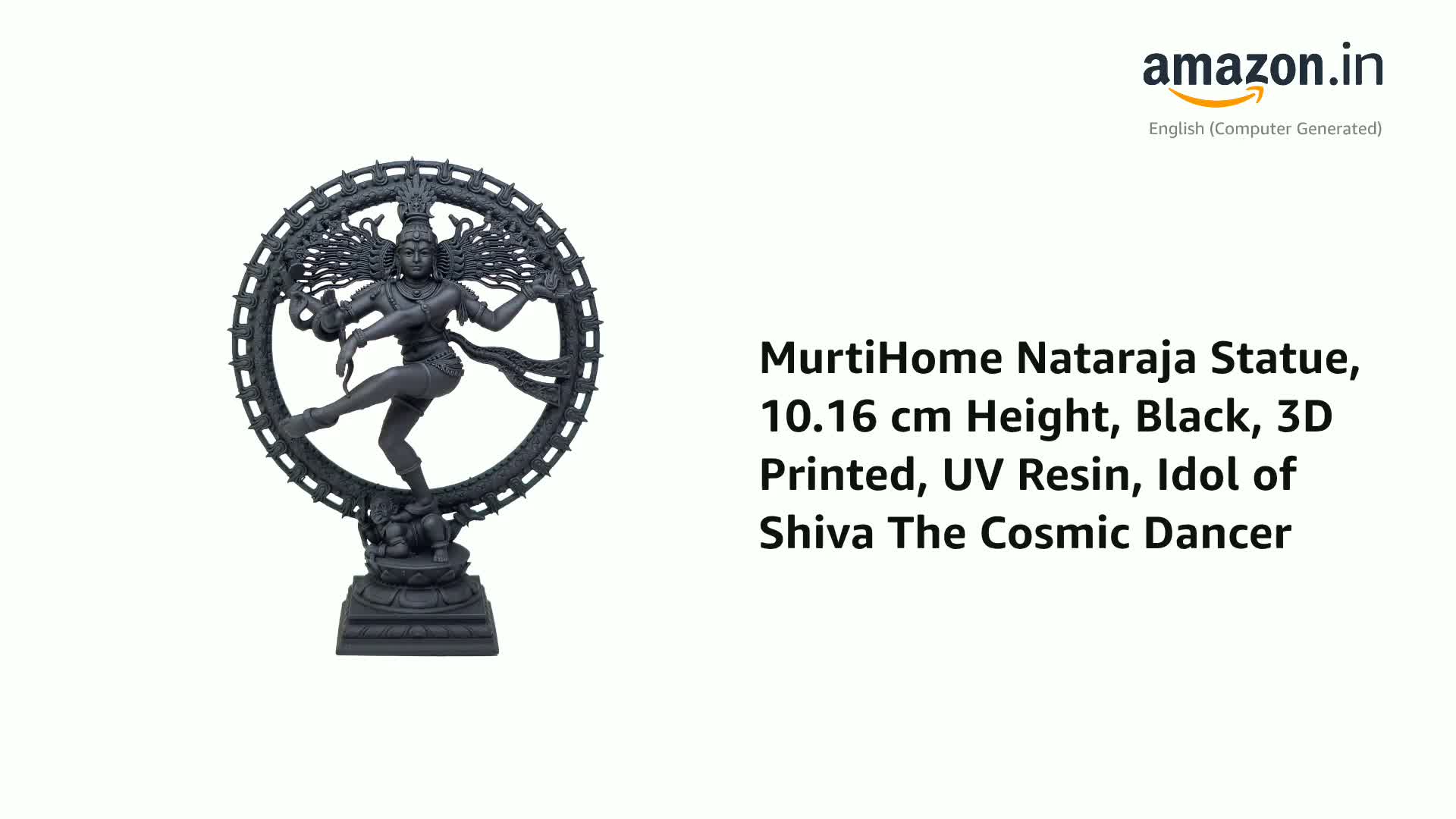 HINDU NATARAJA LORD Shiva Cosmic Dancer Figure Statue Brass Vintage £20 - View #5
