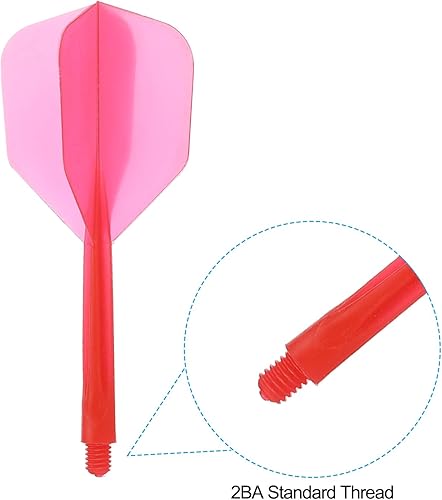 Miniatura 9 de PATIKIL Eje de dardo integrado y vuelos, vuelos de dardos de plástico de hilo